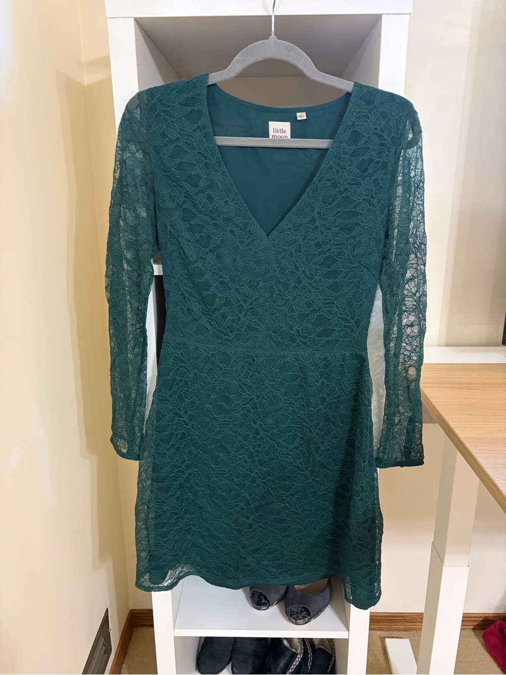 Aritzia Lace-Overlay Bottoms in Deep Teal